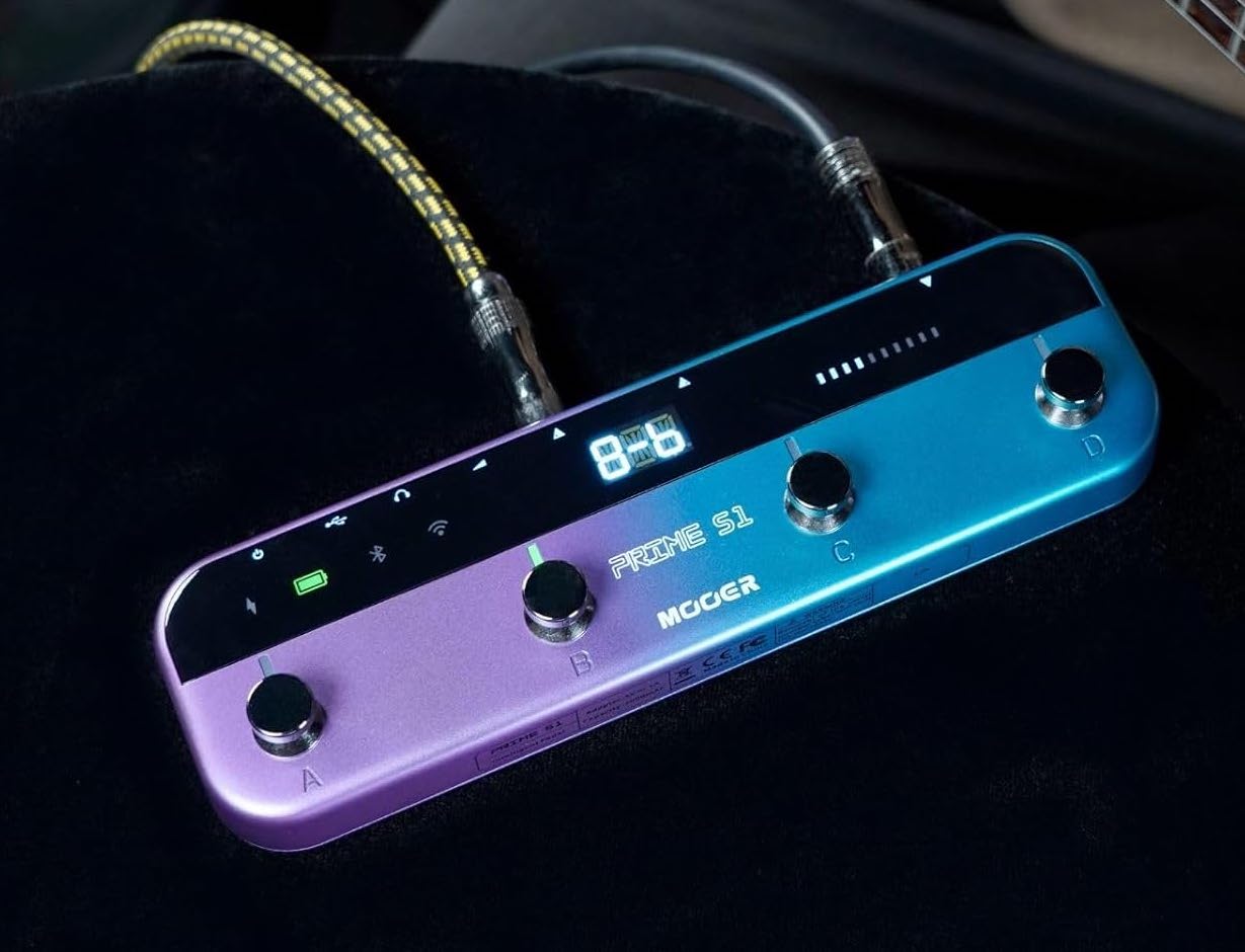 Mooer Prime S1, mini pedalera con 126 efectos, Bluetooth, caja de
